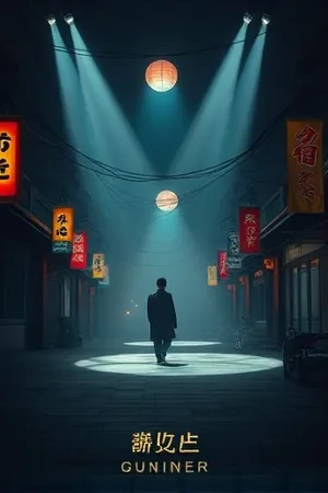 《巷口有家书店》封面：巷子深处亮着暖光的独立书店橱窗